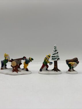 Department 56 1993 Vintage Heritage Village Collection Woodsmen Elves 5630-8 EUC